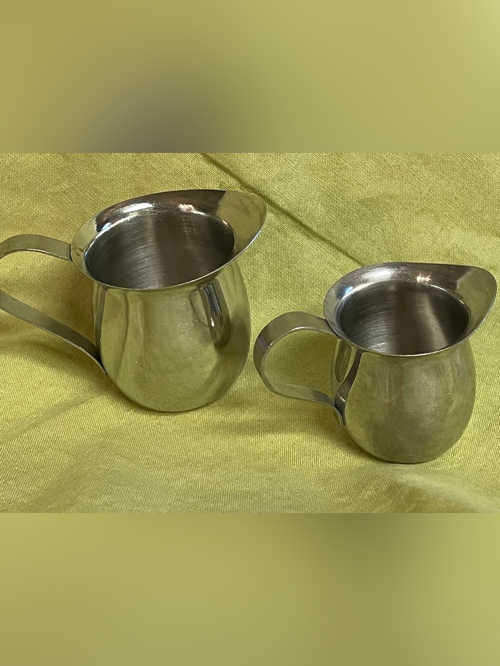 Vollrath Stainless Steel Creamer Syrup Pitcher Set